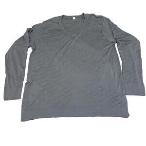 Lululemon Women’s Blue Long Sleeve Swiftly Breathe Shirt 14 Stretch Gym Yoga